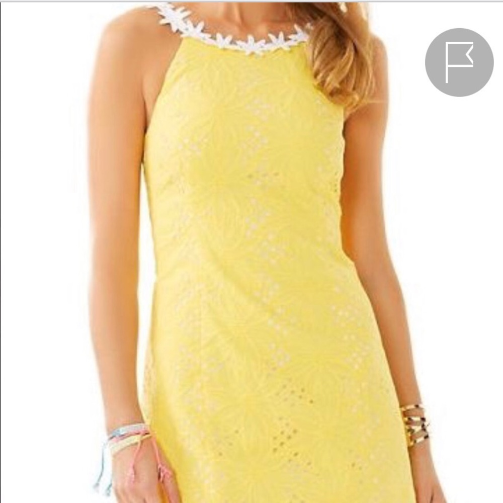 NWOT Lilly Pulitzer Annabelle yellow shift dress 6